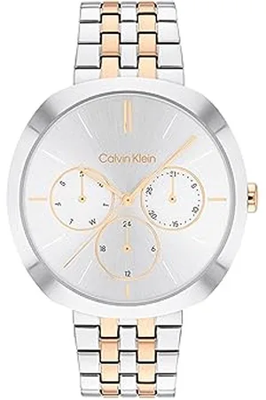 Calvin Klein Analogue Multifunction Quartz Watch for Women Shape Collection with Two-Tone Stainless Steel Bracelet - 25200337