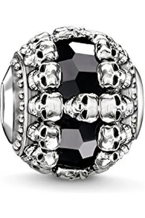 Thomas Sabo Unisex Bead Black Skulls Karma Beads 925 Sterling K0241-698-11