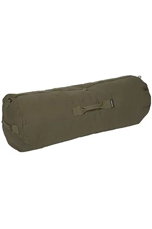Stansport Zippered Canvas Deluxe Duffel Bag - O.D. Green (1230)