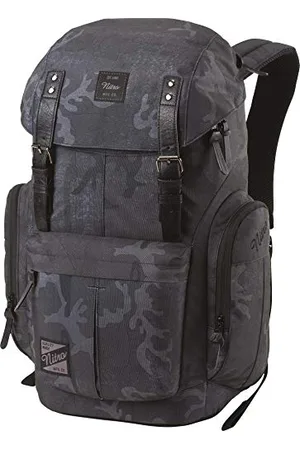 Nitro School Backpack Daypacker Everyday Backpack in Retro Look with Padded Laptop Compartment, School Backpack, Hiking Backpack or Street Pack, Size and Cut, Ideal for Women, 32 L, (Black) - 118-1878064