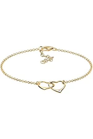 DIAMORE Bracelet Women Heart Motif Filigree with Diamond (0.02 ct.) in 925 Sterling Silver