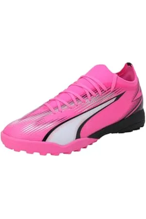 PUMA Men Ultra Match Tt Soccer Shoes, Poison Pink- White- Black, 8 UK