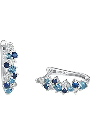Amor Hoop earrings 925 Sterling silver woman earrings, with zirconia synth., 1.7 cm, silver, comes in jewelry gift box