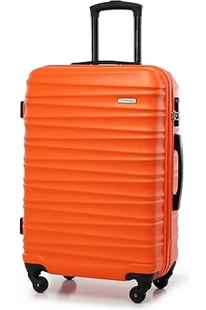 Wittchen Travel Suitcase Carry-On Cabin Luggage Hardshell Made of ABS with 4 Spinner Wheels Combination Lock Telescopic Handle Groove Line Size Medium Suitcase