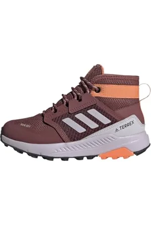 adidas Unisex Terrex Trailmaker Mid RAIN.RDY Hiking Shoes, Burgundy/Silver Dawn/Amber Tint, 13 UK