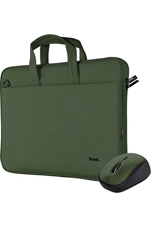 Circle Of Trust Bologna Bag & Mouse Set, Slim Laptop Bag 16 Inch with Shoulder Strap, Eco Bag, Recycled Plastic Laptop Case, Silent Wireless Mouse, 800-1600 DPI, Sustainable Design –