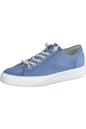 Paul Green Women Lace-Up Shoes 4081, Ladies Comfort Shoes Width: Regular (WMS),Comfort Low Shoe,Comfortable,Laces,Denim-Blau (Black),40.5 EU / 7 UK