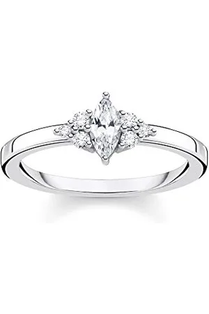 Thomas Sabo Ring vintage white stones 925 sterling TR2325-051-14-56