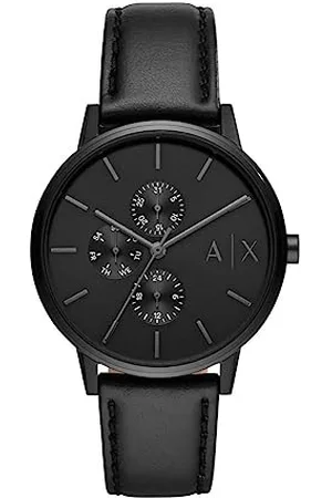 Armani Exchange Watch for Men, Quartz Multifunction Movement, 42 mm Stainless Steel Case with a Leather Strap, AX2719