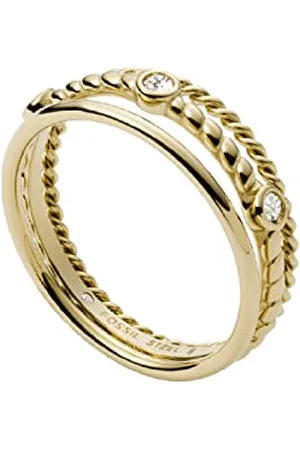 Fossil Ring for Women Vintage Iconic, Height: 7.4mm Stainless Steel Ring, JF03801710
