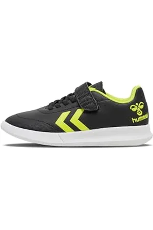 Hummel TOP Star in. JR Football Shoe, Black/Yellow, 8.5 UK Child
