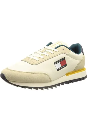 Tommy Hilfiger Men Retro Evolve Running Trainers Athletic, Beige (Savannah Sand), 44 EU