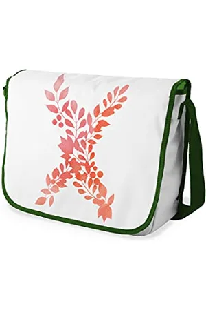 Bonamaison Digitally Printed Messenger School Bag with Khaki Strap for Students, Cross Body Bag, Courier Bag, Shoulder Bag for School, Back to School, Size: 29x36 Cm