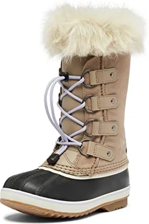 sorel KIDS JOAN OF ARCTIC WATERPROOF Unisex Kids Snow Boots, Brown (Omega Taupe x Gum 2) - Youth, 1 UK