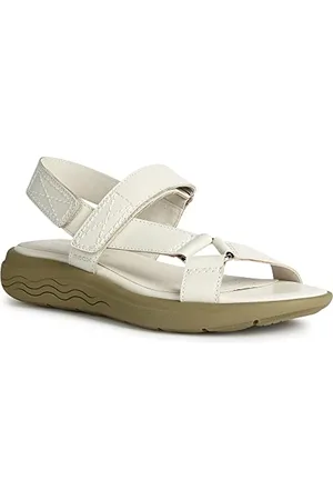 Geox D Spherica Ec5w Sandal, Off White, 6 UK