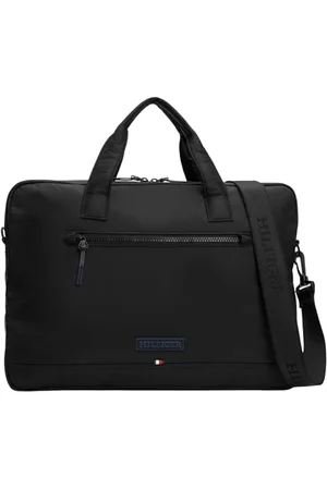 Tommy Hilfiger Men TH MONOTYPE COMPUTER BAG, Black, One Size