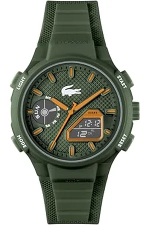 Lacoste Analog-Digital Multifunction Quartz Watch for men LC33 Collection with Silicone bracelet