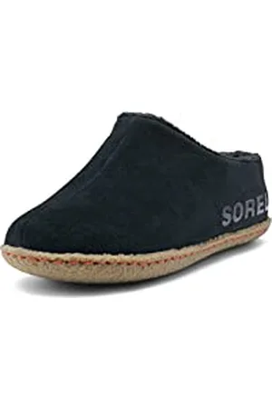 sorel KIDS LANNER RIDGE II Unisex Kids Slippers, Black (Black x Sage) - Youth, 3 UK
