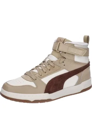 PUMA Unisex RBD Game WTR Sneaker, Alpine Snow-Haute Coffee Team Gold, 4 UK