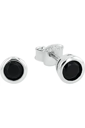 Amor Stud earrings 925 Sterling silver woman earrings, with zirconia synth., 0.5 cm, silver, comes in jewelry gift box