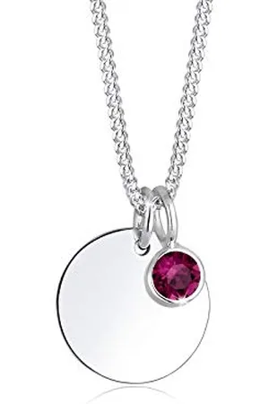 Elli Necklace Birthstone February Crystals 925 Silver