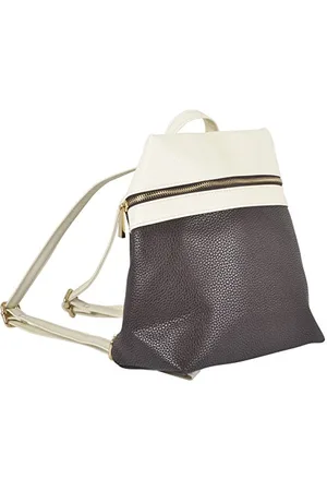 Paparazzi Womens Backpack Nevada Design Brown Cream Soft PU Leather Casual Daypack Comfortable Practical Fully Lined Travel Bag For School College Work Office Adjustable Straps Handbag