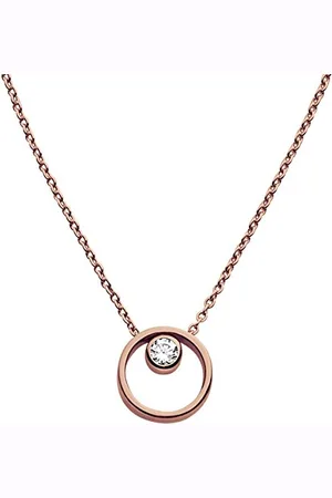 Skagen Necklace for Women Kariana, 14.6 mm x 14.6 mm x 3.6 mm Pendant Rose Gold Stainless Steel Necklace, SKJ0850791