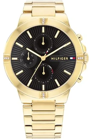Tommy Hilfiger Analogue Multifunction Quartz Watch for Women with Gold Colored Stainless Steel Bracelet - 1782380
