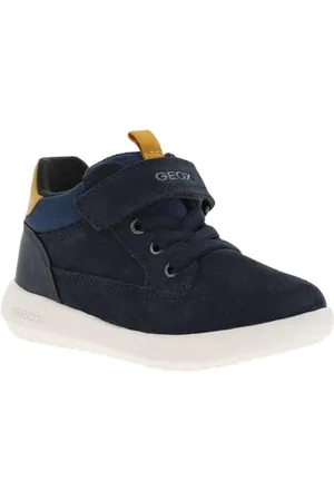 Geox Baby B HYROO BOY Ankle Boot, Navy/Ochre, 4 UK Child