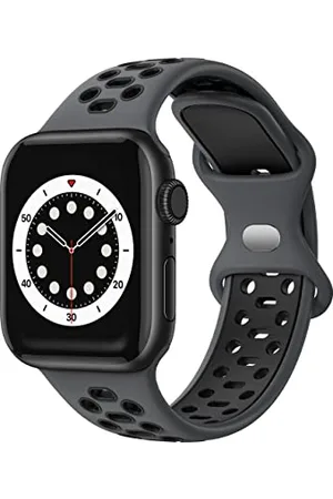 VIGTMO Compatible for Apple Watch Band 38mm 40mm 41mm, Replacement Band Compatible with iWatch Series 7 (41mm) SE Series 6/5/4 (40mm) Series 3/2/1 (1.57") .496 in - The Black, One Size