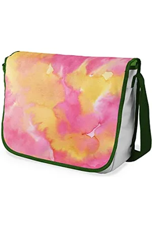 Bonamaison Digitally Printed Messenger School Bag with Khaki Strap for Students, Cross Body Bag, Courier Bag, Shoulder Bag for School, Back to School, Size: 29x36 cm
