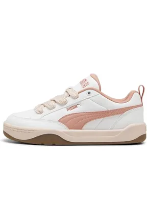 PUMA Unisex Park Lifestyle Sneaker, White-DEEVA Peach-Island Pink, 5.5 UK