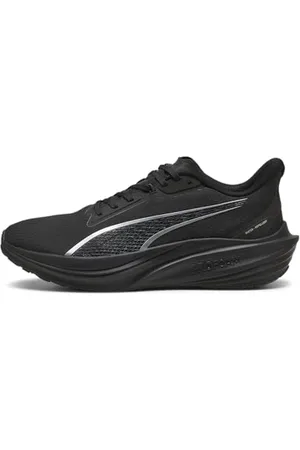 PUMA Unisex Darter PRO WTR Road Running Shoe, Black Silver, 6.5 UK