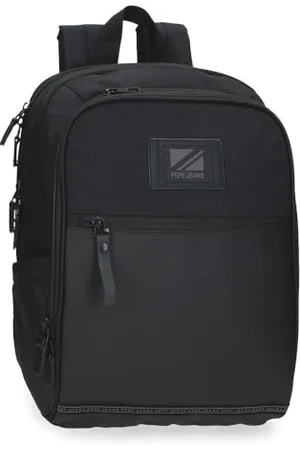 Pepe Jeans Stratford Laptop Backpack Black 25x37x10cm Polyester 9.25L by Joumma Bags, , One Size, Laptop Backpack