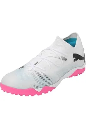 PUMA Men Future 7 Match Tt Soccer Shoes, White- Black-Poison Pink, 9.5 UK