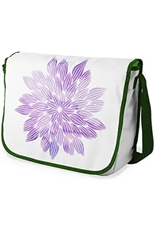 Bonamaison Digitally Printed Messenger School Bag with Khaki Strap for Students, Cross Body Bag, Courier Bag, Shoulder Bag for School, Back to School, Size: 29x36 Cm