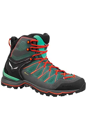 Salewa Ws Mtn Trainer Lite Mid Gtx, Feld Green/Fluo Coral, 5, FEMALE