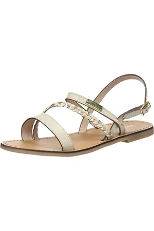 Les Tropéziennes par M Belarbi LES TROPEZIENNES BY M. BELARBI Femme BATRESSE Sandal Cream Multi, 5 UK