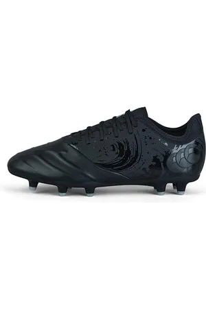 Canterbury Mens Phoneix Pro Firm Ground Football Boots Rugby Black/Silver 7 (41.5)