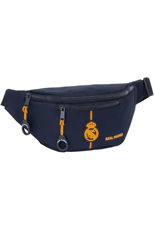 Safta Real Madrid 2nd Team 24/25 – Waist Bag with External Pocket, Ideal for Youth and Children of Different Ages, Comfortable and Versatile, Quality and Resistance, 23 x 9 x 12 cm, Blue,