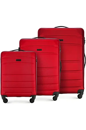 Wittchen Travel Suitcase Carry-On Cabin Luggage Hardshell Made of ABS with 4 Spinner Wheels Combination Lock Telescopic Handle Globe Line Set of 3 suitcases