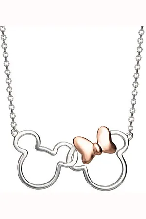Disney Minnie And Mickey Plated Necklace NF00287TL-18