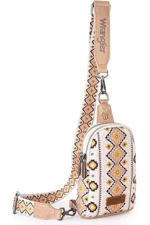 Wrangler Aztec Sling Bag Southwest Crossbody Bags Trendy Chest Bag