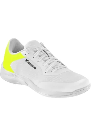 Kempa Women Kourtfly Three W Sports Shoes, White, Fluorescent Yellow, 9.5 UK