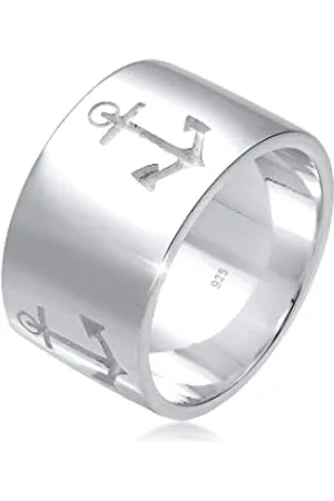 Elli Ring Ladies Band Anchor Motive Maritime in 925 Sterling Silver