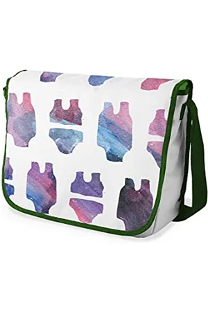 Bonamaison Digitally Printed Messenger School Bag with Khaki Strap for Students, Cross Body Bag, Courier Bag, Shoulder Bag for School, Back to School, Size: 29x36 Cm