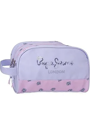 Pepe Jeans Becca Toiletry Bag Two Compartments Adaptable Purple 26 x 16 x 12 cm Polyester, , One Size, Adaptable Two Compartment Toiletry Bag