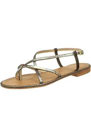 Les Tropéziennes par M Belarbi Monaco, Women’s Slingback Sandals, Black (Noir/Or), 2.5 UK (36 EU)