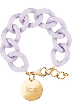 Ice-Watch ICE - Jewellery - Chain bracelet - - Chunky chain bracelet for women in purple colour with a gold medal (020351)