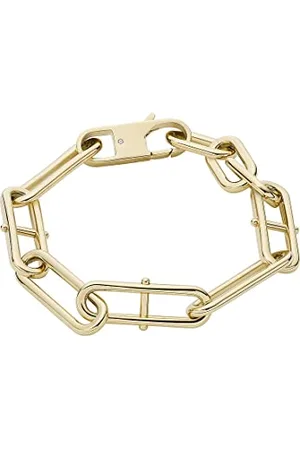 Fossil Bracelet for Women Heritage, Length: 190mm, Width: 8.5mm Gold Stainless Steel Bracelet, JF04234710